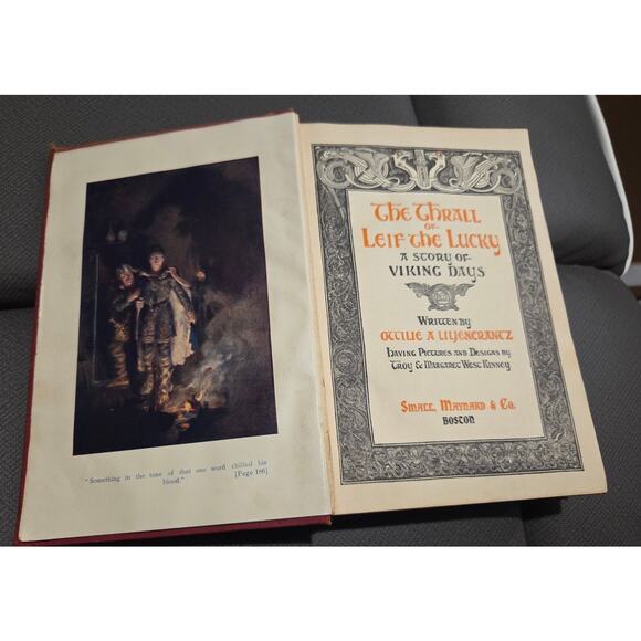 1902 The Thrall of Leif the Lucky Otillie Liljencrantz Hardcover 1st Ed Viking - Picture 5 of 8